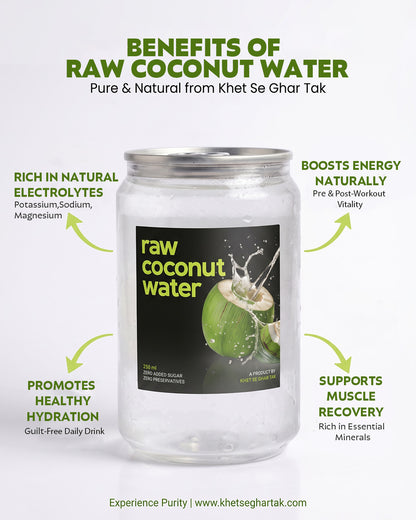 Coconut Water Pakistan 100% Raw Zero Added Sugar (250ml)