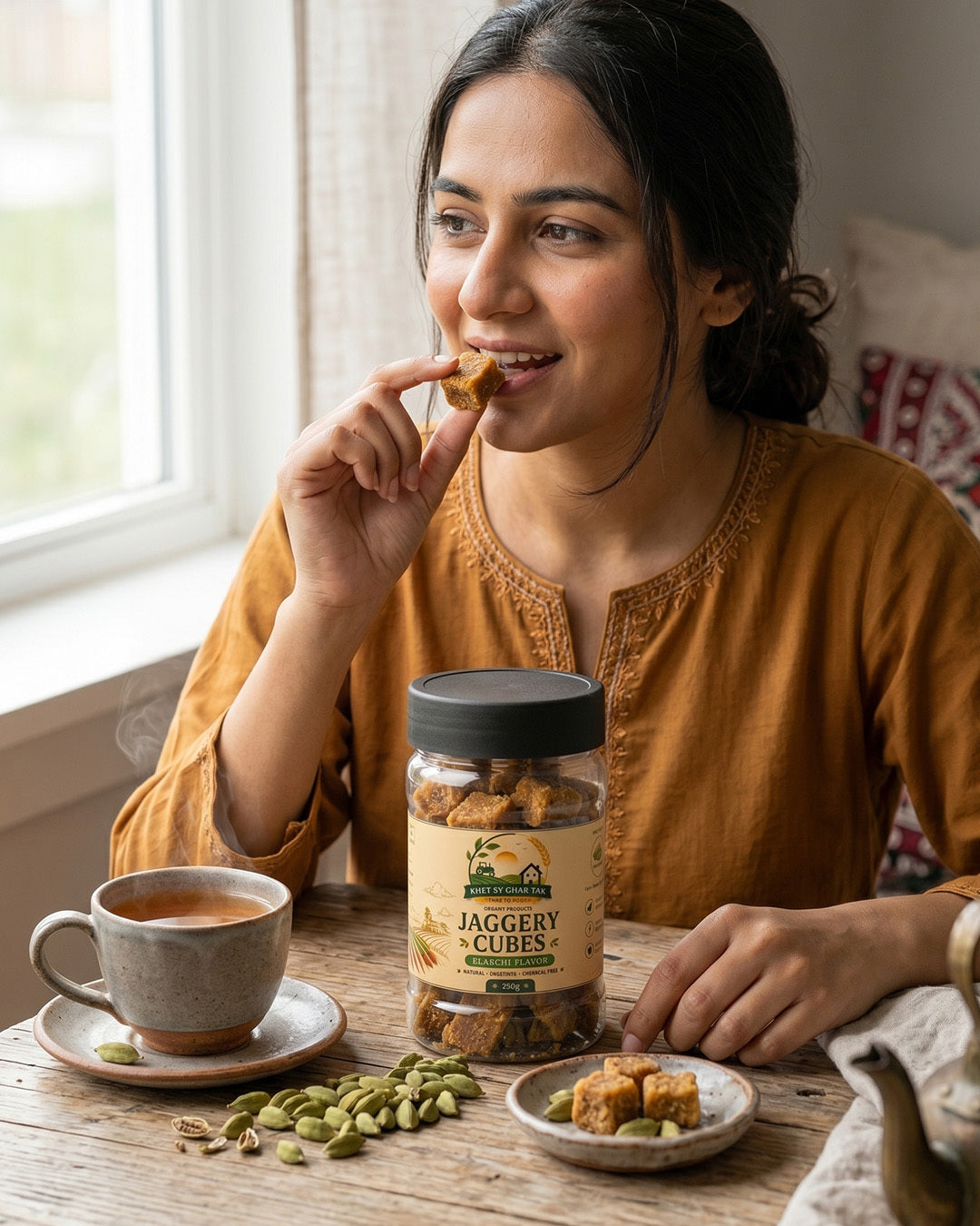 Elaichi Jaggery Cubes – Elaichi Desi Gur